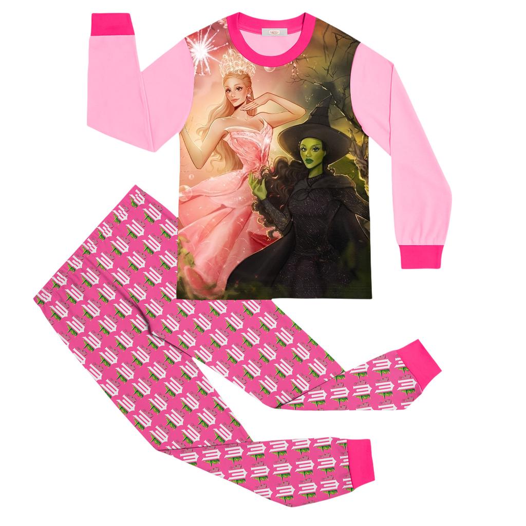 Children's Fashion Suit Skirt Round Neck Long Sleeve Top Pants