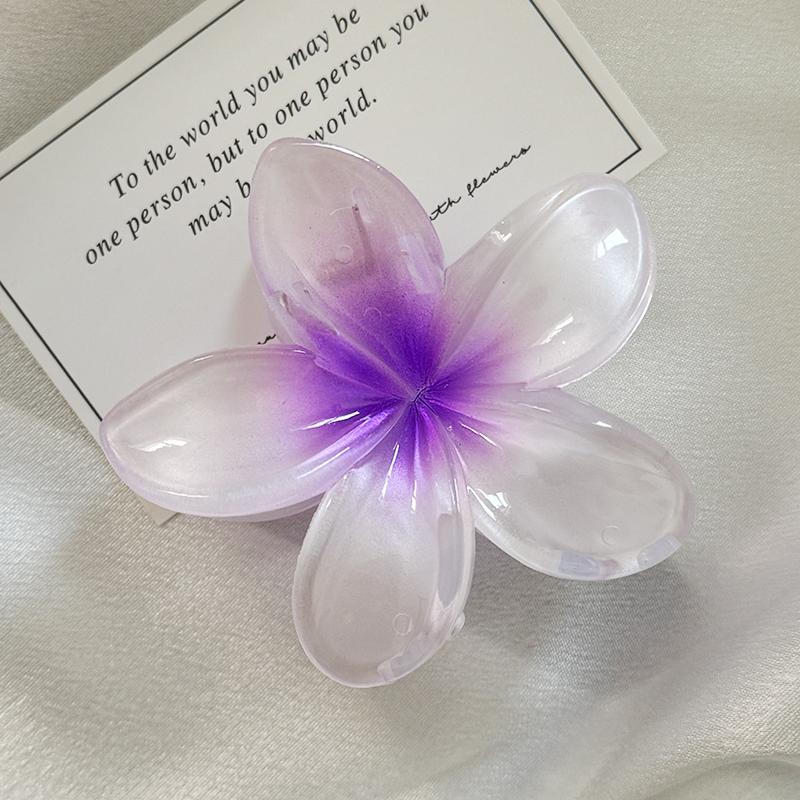 Новые праздничные женские заколки-клипсы Sweet Gradient Clip Plumeria wer Shape Barrettes Summer Girls Hair Accessories