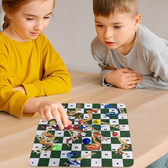 1 набор шахматных настольных игр «Змейка» с шахматной доской 24 см, 4 шахматных фигуры