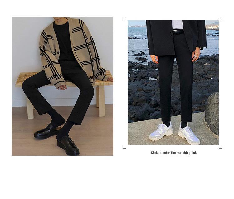 Мужской кардиган свободного кроя в японском корейском стиле