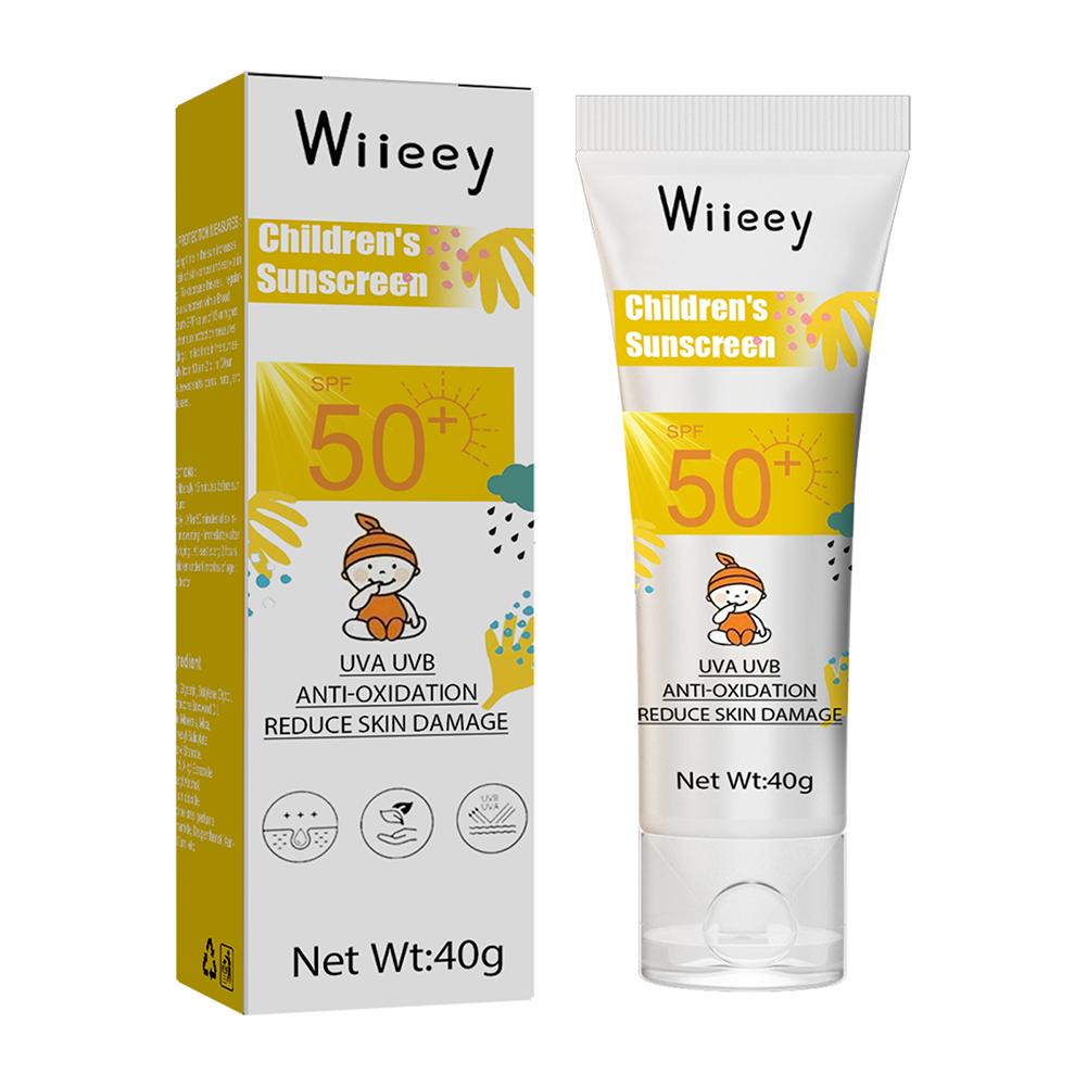 Children's Sunscreen Refreshing Oil Free Sun Protector Mild Non-irritating Anti-Oxidation Outdoor UV Resistance Body Lotion Cream