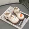 Kids Flats Non-slip Soft Sole Toddle Girls Princess Shoes Cute Rabbit 2025 New Fashion Children Leather Shoes Round Toes Sweet