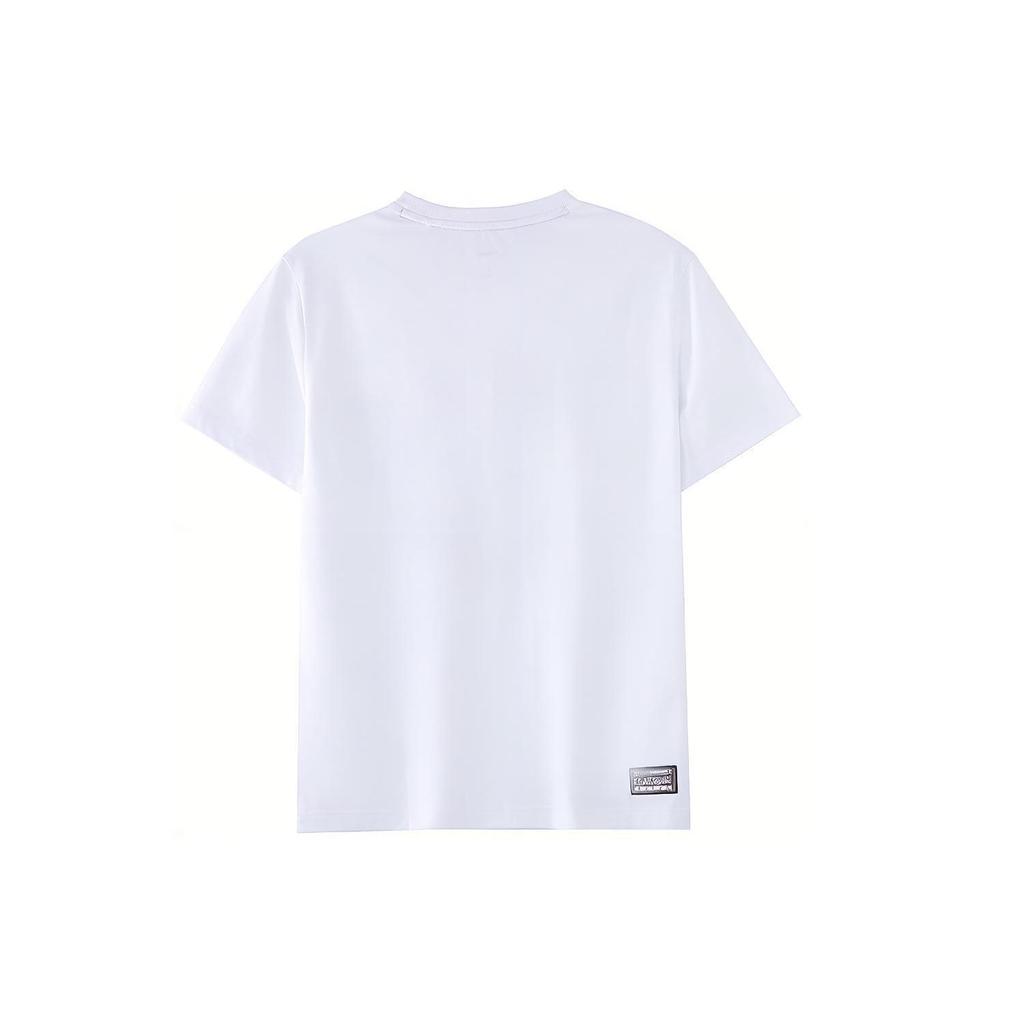 Футболка с коротким рукавом Li Ning Sports Fashion Series с буквенным принтом, мужская, белая, AHSM111-3