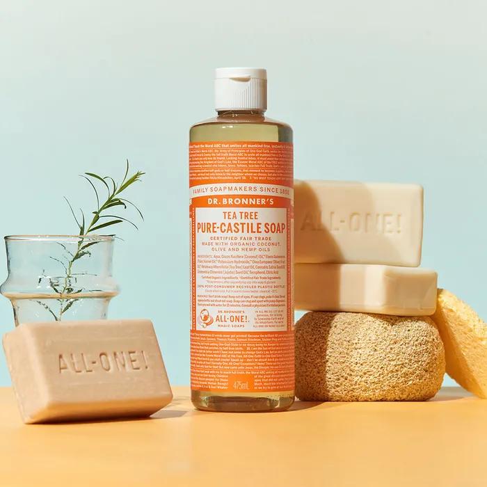 [Очищающее средство для лица и тела]_Чистое кастильское мыло с чайным деревом 475 мл