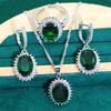 2024 New Jewelry Zircon Necklace Earring Ring Set