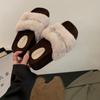 Fashion European and American Sandals and Slippers 2024 New Autumn Thick Soled Plush Shoes for Women Wearing Slippers Outside Slipper