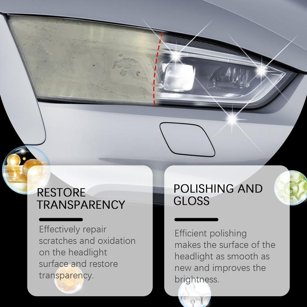 Полирующая паста для восстановления фар автомобиля, средство для ухода за лакокрасочным покрытием автомобиля, паста для удаления царапин на фарах автомобиля 100 мл