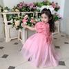 Детское длинное платье для девочек, милое летнее платье принцессы