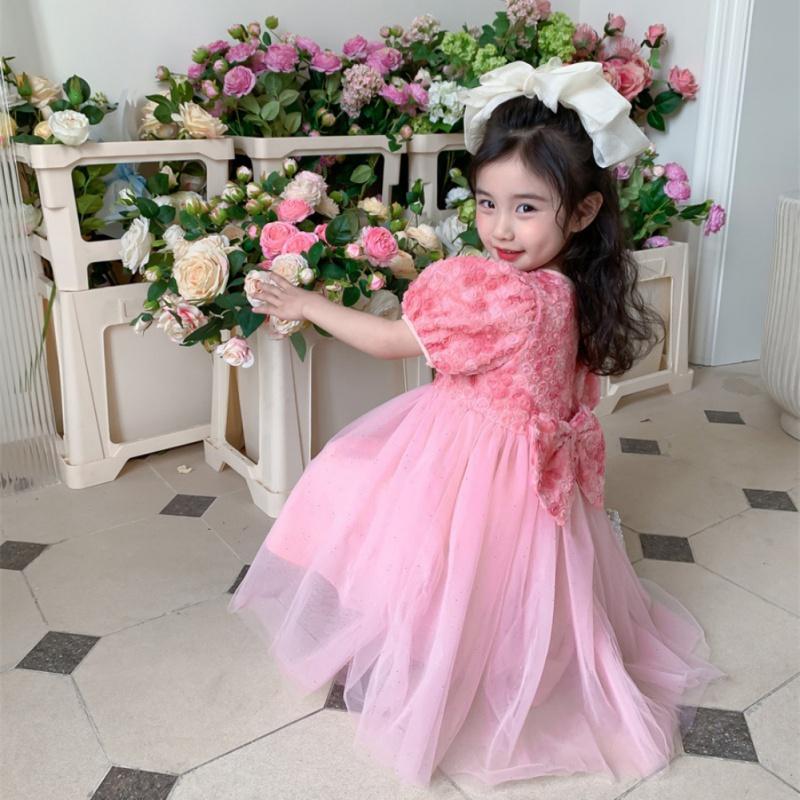 Детское длинное платье для девочек, милое летнее платье принцессы