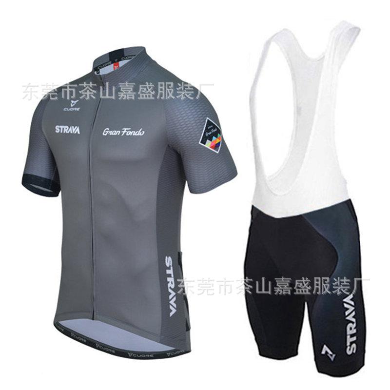 2025 for STRAVA short-sleeved set, bicycle road bike cycling suit, quick-drying, breathable and sweat-absorbing