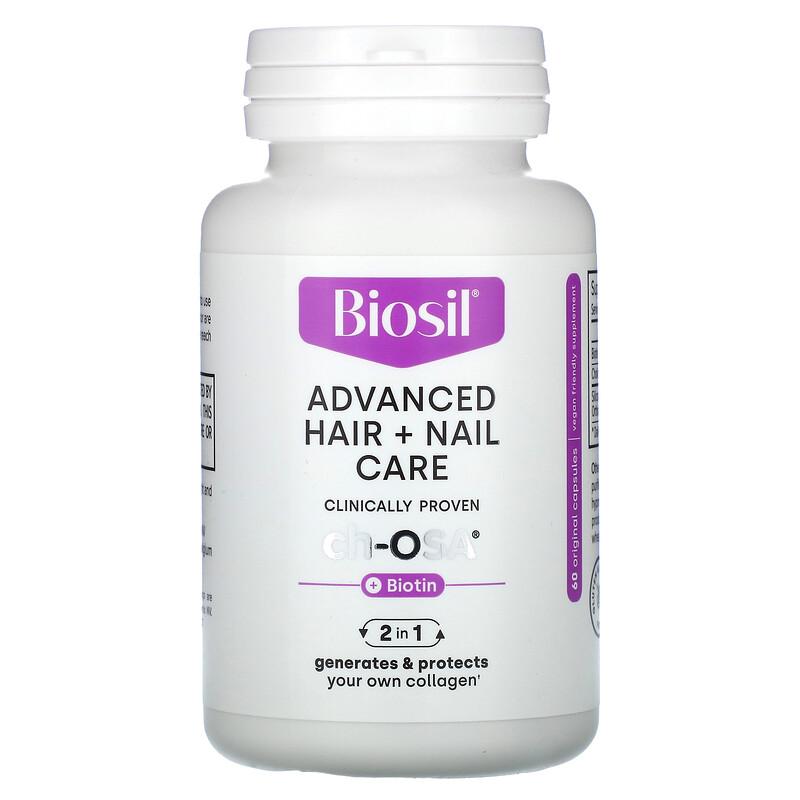 Advanced Hair + Nail Care + Biotin, 60 Original Capsules