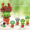 Gashapon Capsule Toys Succulents Evil Spirit Doll Green Potted Plant Action FIgures Model Toy Ornaments