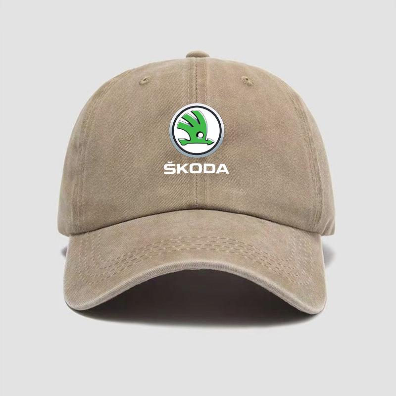 JKFB8 Fashion Car Baseball Cap Visor Sun Hat Unisex Adjustable Sunscreen Hat For Skoda Octavia 2 A5 A7 Superb Rapid Yeti Kodiaq Fabia