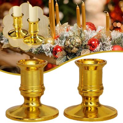 2 шт. Подсвечники стандартной формы, конические, из пластика, традиционной формы, для свадебного ужина, декор, для электронных свечей, для вечеринки