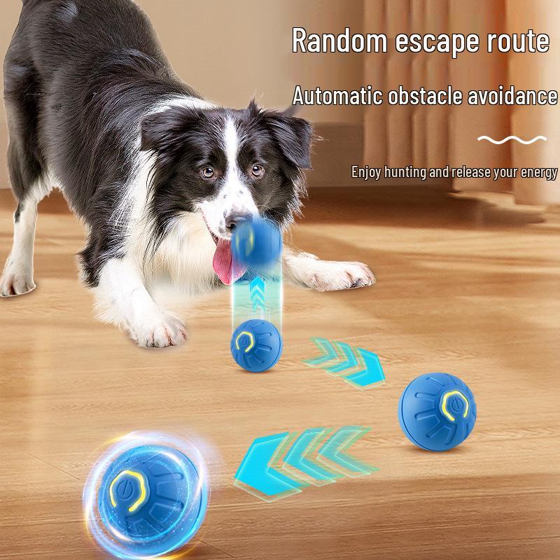 Умная катающаяся игрушка для кошки: Устойчивый к укусам эластичный мяч с автоматическим гравитационным отскоком для самостоятельного развлечения.