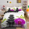 Zen Stone Green Bamboo Duvet Cover Set Nature Water Print Bedding Set Queen King Size Bedroom Decorative Comforter Cover 2/3 Pcs