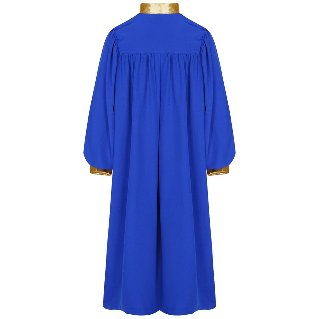 Мальчики Девочки Мусульманский Арабский Тауб Длинный Рукав Металлический Контрастный Молния Хоровое Одеяние Дети Церковный Богослужение Костюм Выступление Танцевальная Одежда