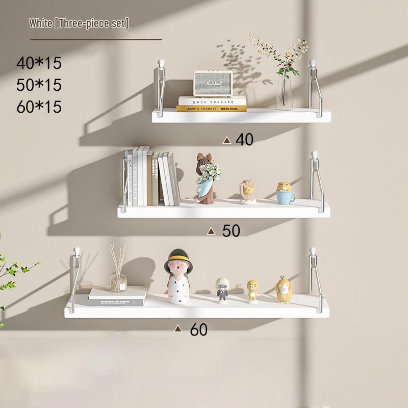 Настенная железная полка для хранения без сверления для декора ТВ, гостиной или спальни.