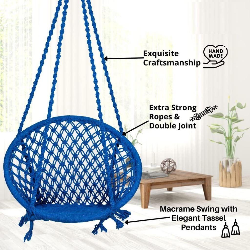 Оттоновые круглые детские качели/Jhula для детей/Качели для детей для дома/Jhula для детских качелей, подвесные для дома и улицы/Идеально для 5-15 лет/