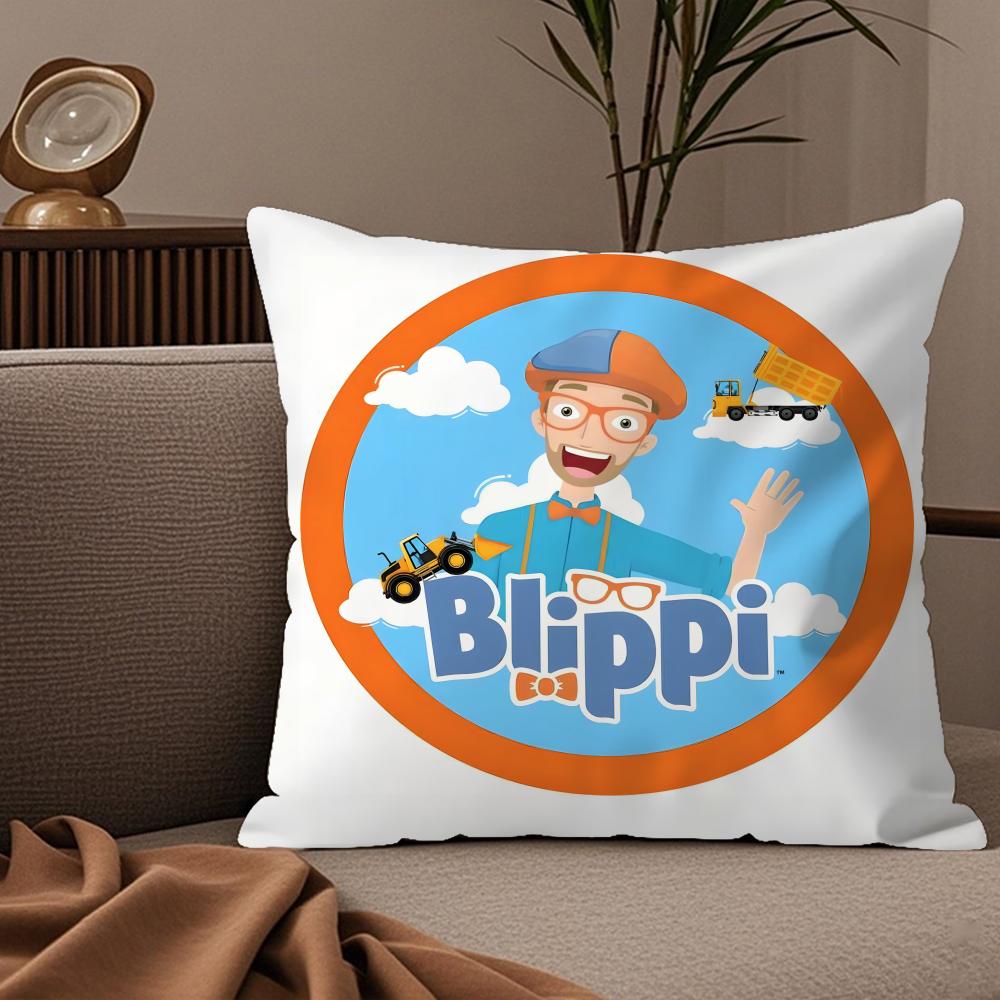 B-Blippi Animation Film Wonders Pillow Case Silky Elegant Comfort Sofa Bed Invisible Zipper