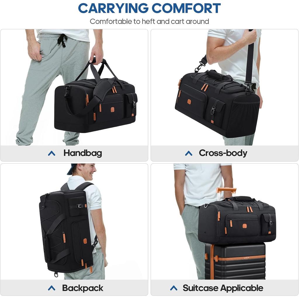 Спортивная сумка для мужчин и женщин с отделениями для обуви и ноутбука, спортивная дорожная сумка 3 в 1, рюкзак с защитой от кражи для ручной клади в самолете и на тренировках