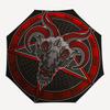 Devilish Design: Baphomet Pentagram StickerUmbrella, Portable 3-Fold Compact Umbrella,Christmas Gift ES499