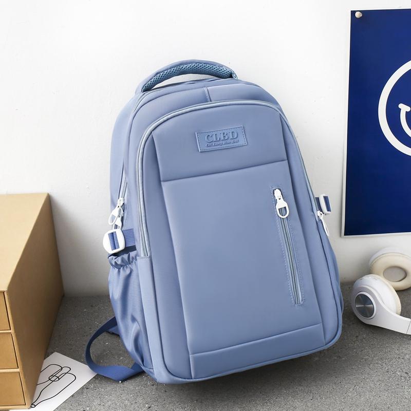 Школьный рюкзак для младших и старших школьников, рюкзак большой емкости, однотонный рюкзак