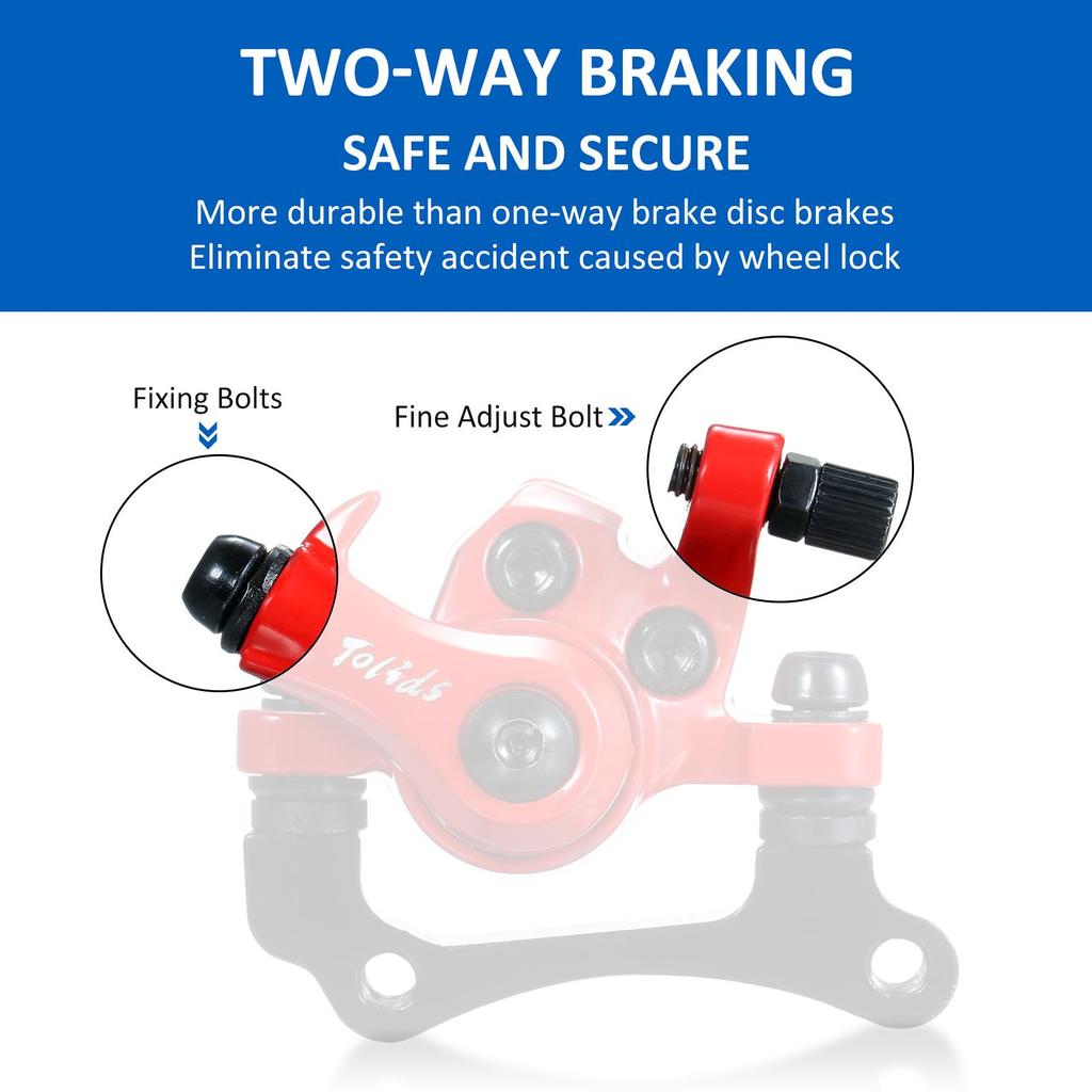 Solid Disc Brake Calipers Front Rear Disc Brake Electric Scooter Disc Brake Caliper Replacement for Kugoo M4
