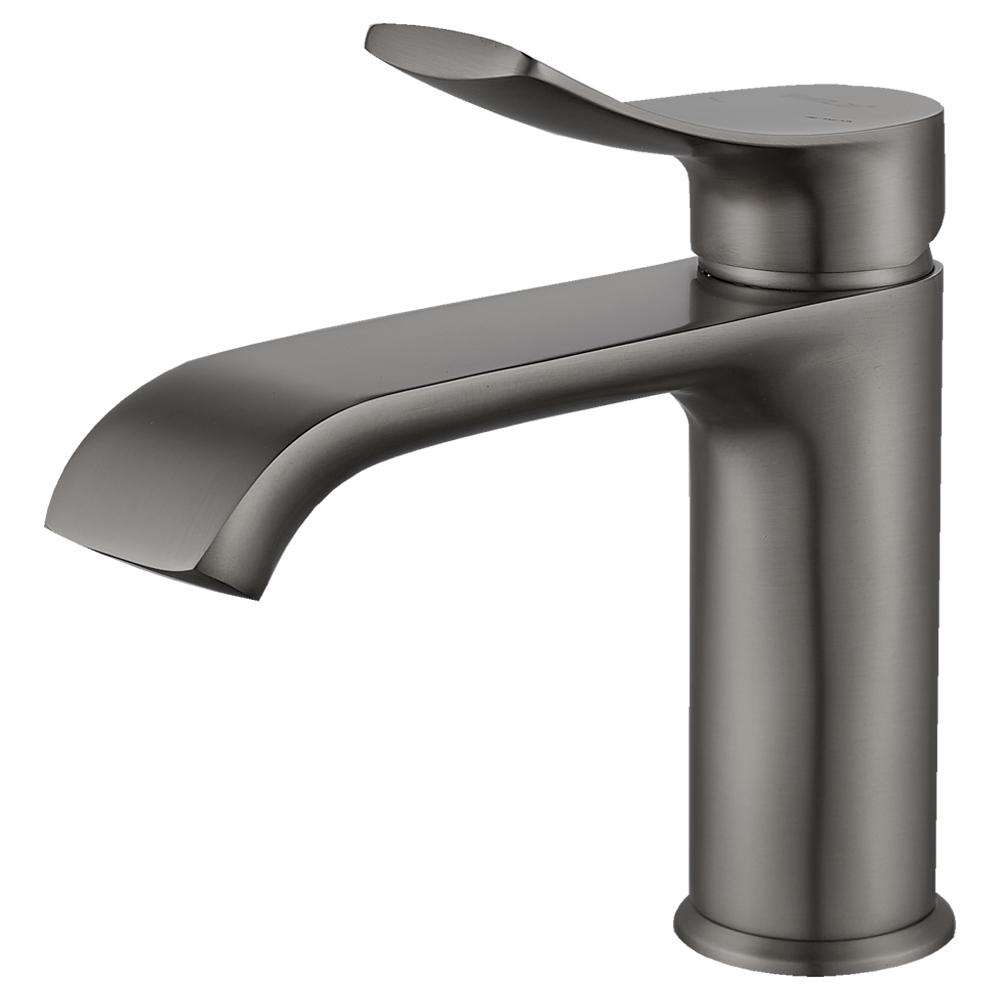 Modern Brass Gun Grey Single Hole Bathroom Water Basin Faucet Basin Mixer Faucet