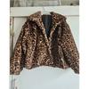 Повседневная свободная верхняя одежда Осень Зима Женские топы Новая мода Леопардовый принт Женские пальто Куртки Кардиган Одежда