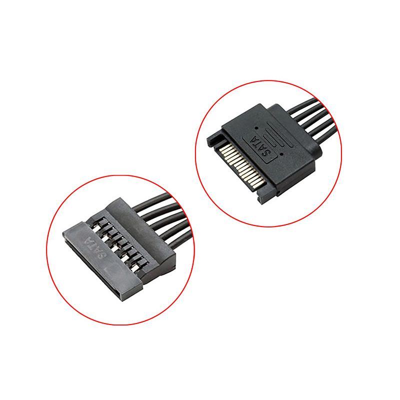 15-контактный Sata/4-контактный разветвитель питания для жесткого диска, 1 штекер на 5 гнезд, удлинительный шнур питания для ПК-сервера своими руками