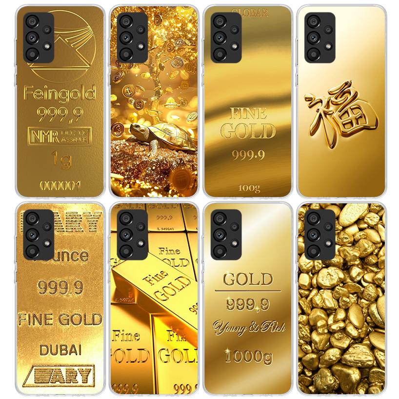 Fine Gold Pattern Printing Phone Case For Samsung Galaxy A52 A51 A50S A32 A22 A12 A02S A72 A71 A31 A70 A30S Note 20 Ultra 10 Plu