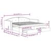 VidaXL Lit de jour avec gigogne et tiroirs rose 90x200 cm velours 3197376