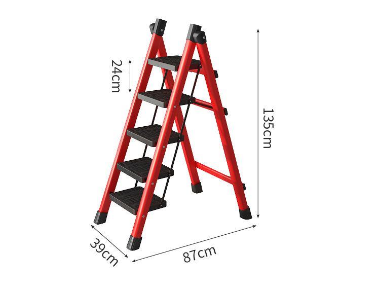 Folding Telescopic A-Frame Household Ladder, Thickened Step Stool, 3-4 Steps, Multifunctional Indoor Use.