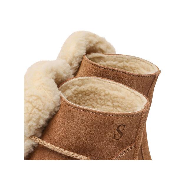 Простые зимние ботинки SL-49-02-000072 Коричневые