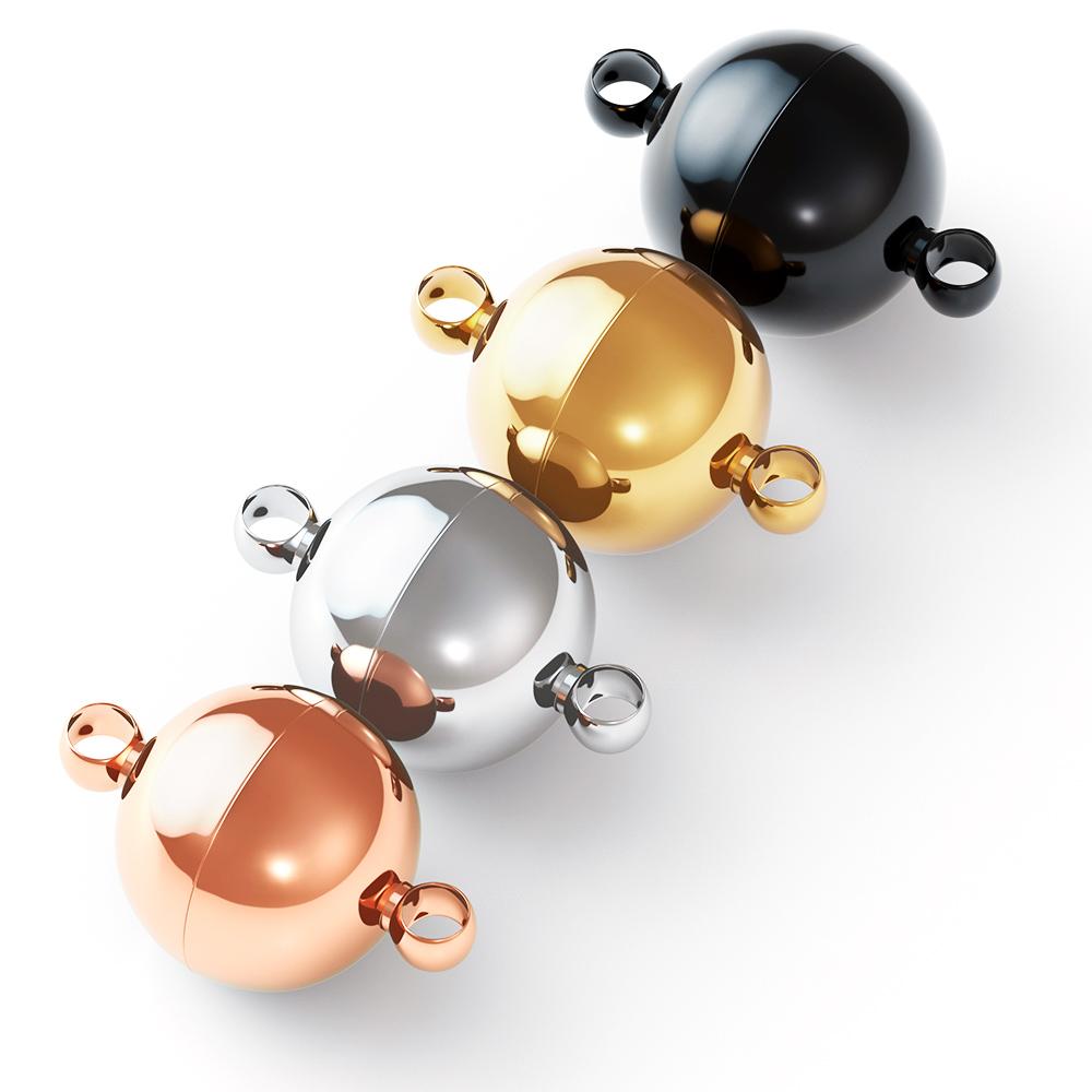2Pcs Stainless Steel Magnetic Clasps Round Magnetic Connectors Clasps Magnet Charms End Cap For DIY Jewelry Making Accessories