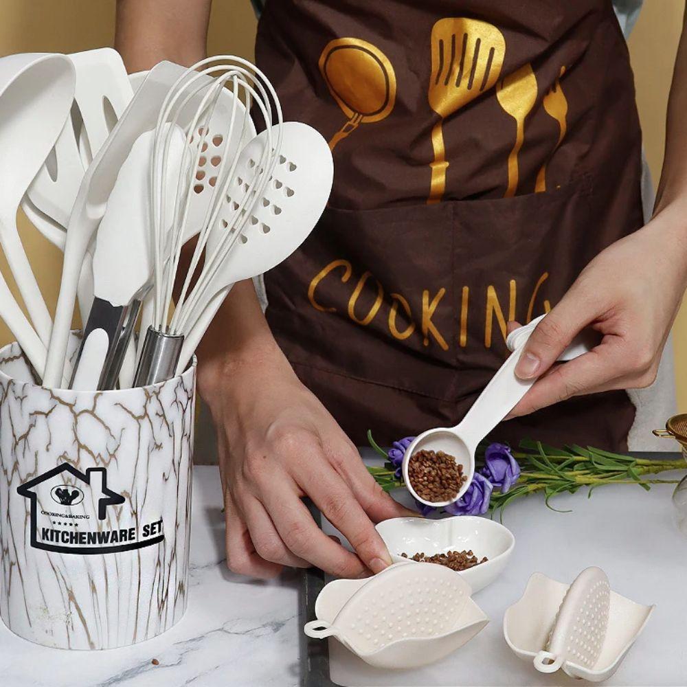 18PCS Heat-resistant Silicone Kitchen Utensils Set Non-Stick Cooking Turner Spatula Set Home