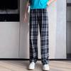 Spring/Summer 2025 Women's Checkered Loose Slimming Wide-Leg Pants - Korean Style Trend