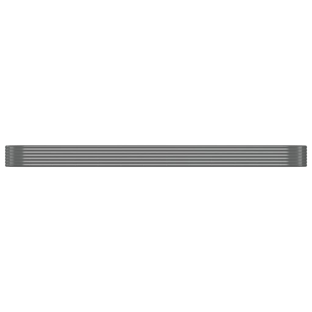 Raised Garden Bed Galvanized Steel 507 x 100 x 36 cm Gray