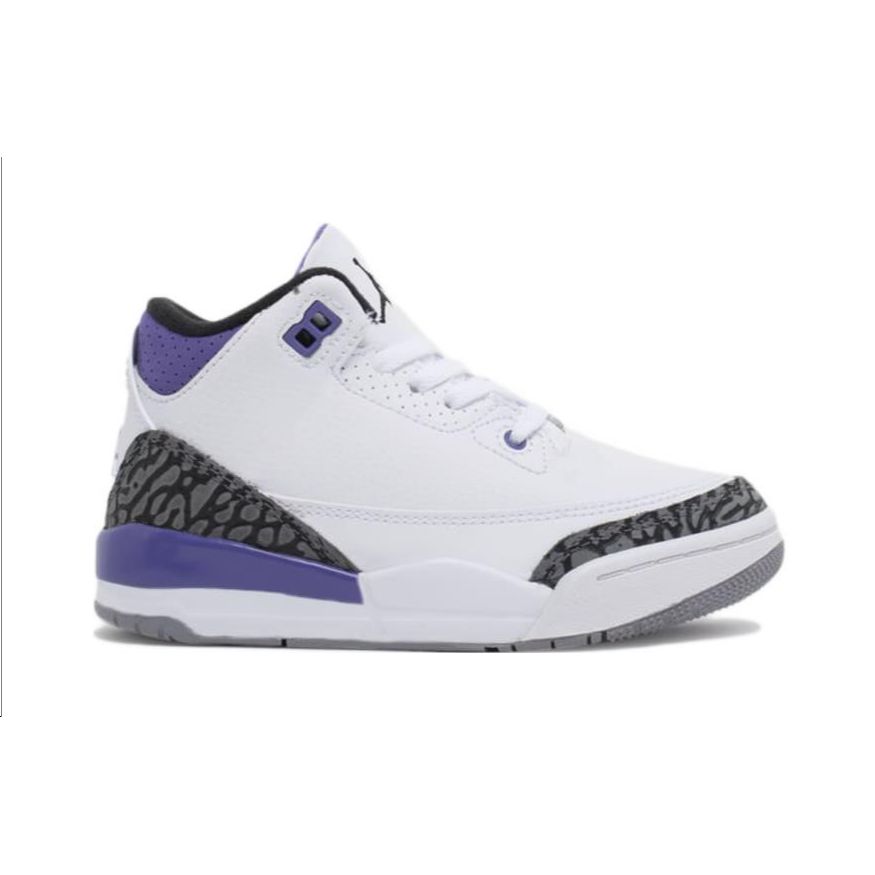 Air Jordan 3 Retro Ps White Black Dark Iris Cement Grey DM0966-105