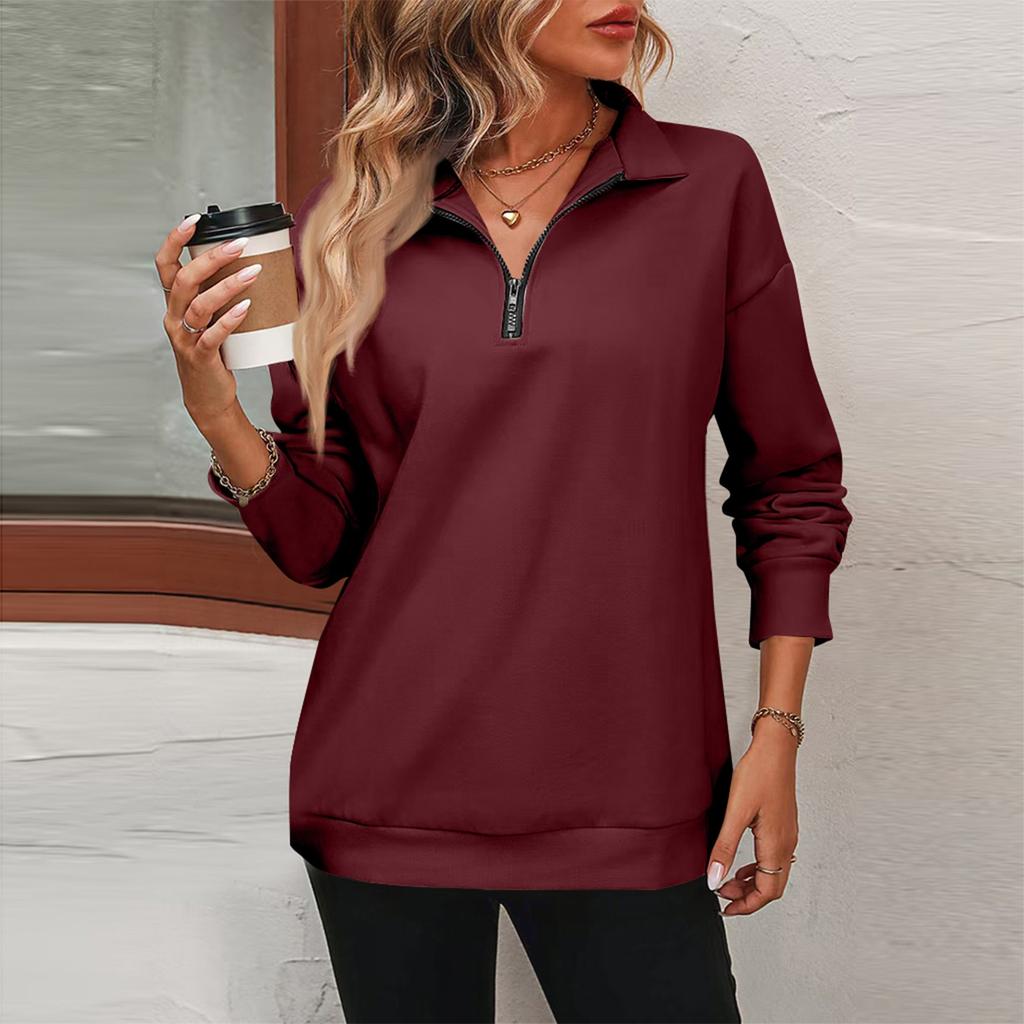 Women Tops Long Sleeve R-Neck Shirts Fall Fashion Casual Business Tunic Blouses