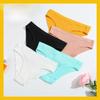 Pure Cotton Threaded Women'S Briefs, Solid Color Low Waist Comfortable And Breathable Double-Layer Girls' Underwear, Sold Individually