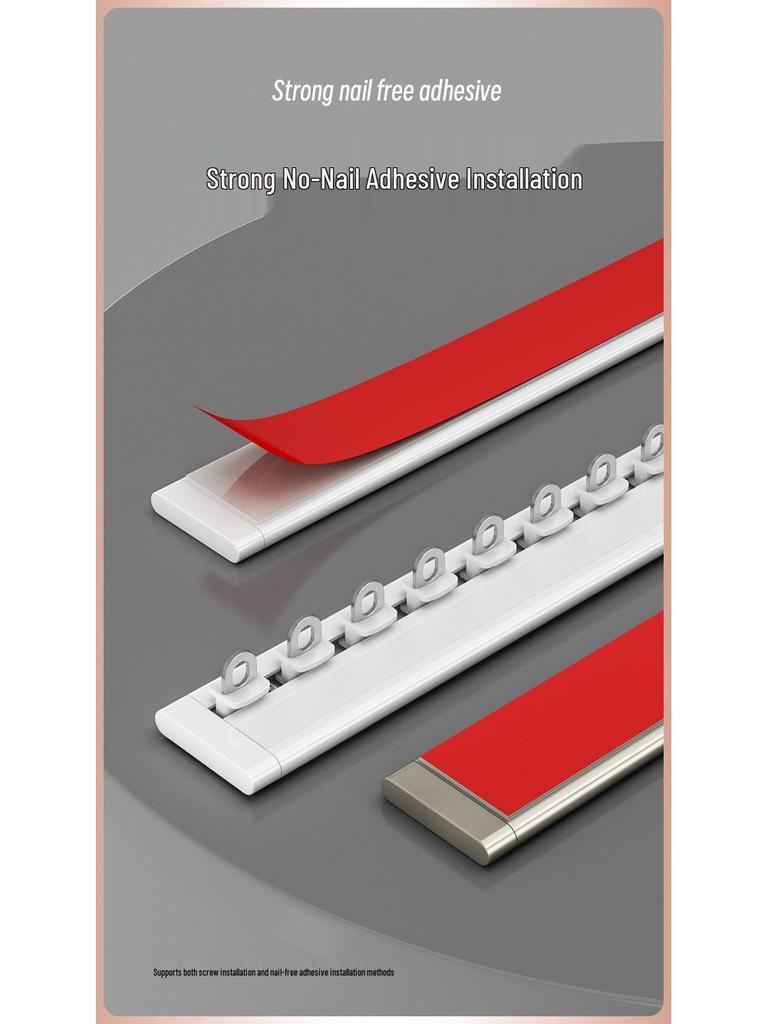 Карниз для раздвижного эркерного окна с открыванием внутрь - Без сверления, Формованный, Раздвижной с крючками