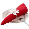 3pcs White Napkin Rings Silk Flower Napkin Buckles Vintage Napkin Holders  Dinner Table Decoration