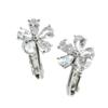 Vantaine Flower Earrings Cubic Zirconia Silver E2-1
