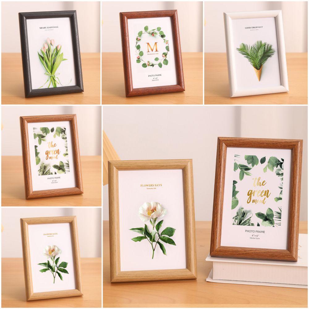 Круглая деревянная подставка для фоторамки, многоцветная рамка для демонстрации фотографий, простая фоторамка, подарок