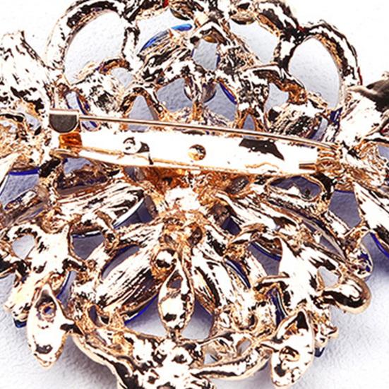 Брошь-цветок со стразами, элегантный кардиган, лацкан, пальто, деловой костюм, свитер, булавка, женские ювелирные изделия, подарок