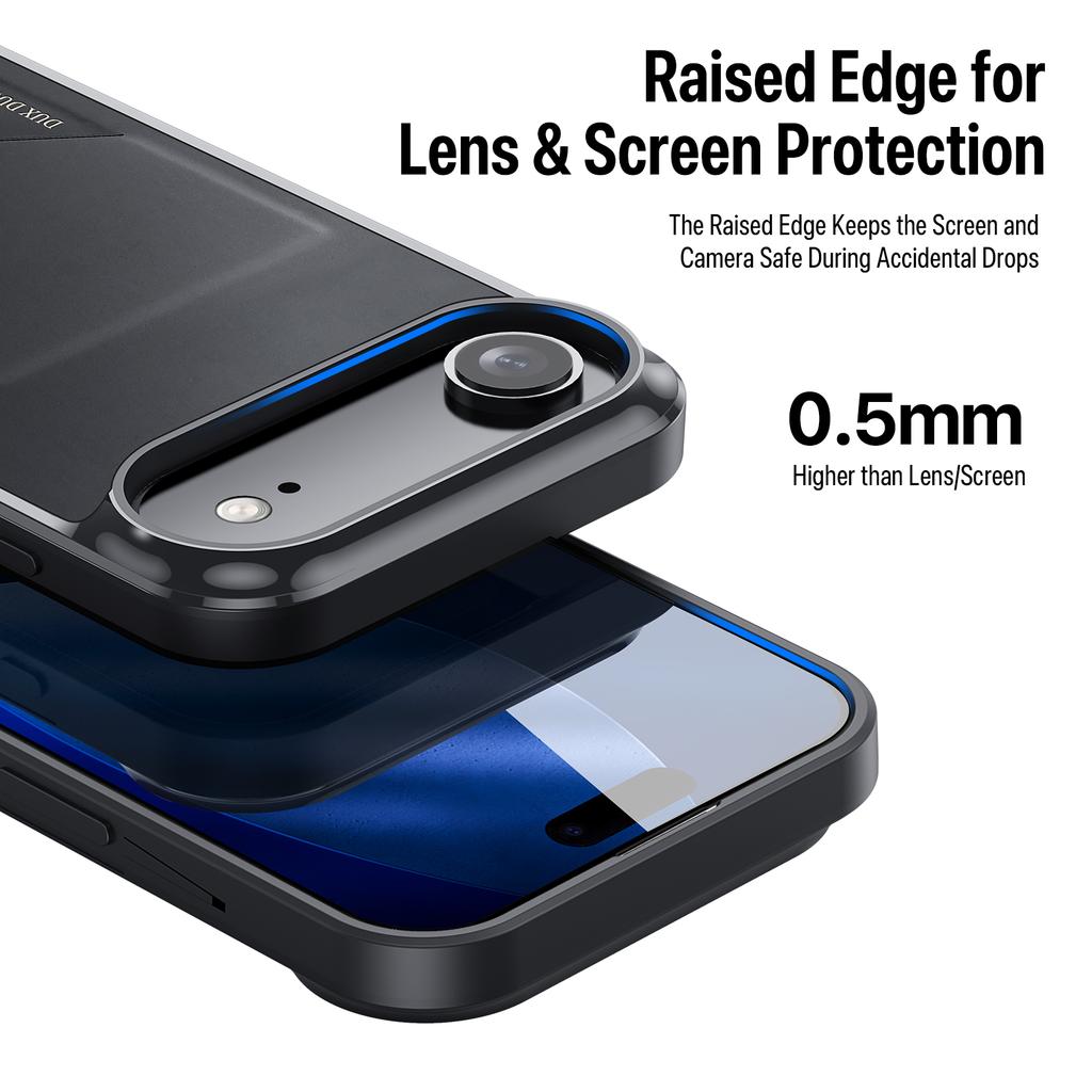 Для iPhone 17 Air Чехол DUX DUCIS Серия Pocard Держатель для карт Кожа+ПК+ТПУ Чехол для телефона