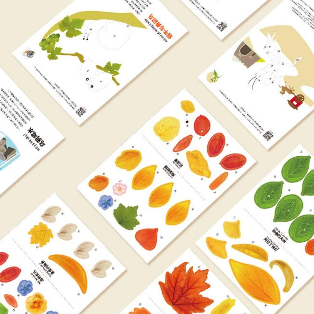 Развивающие игрушки DIY набор материалов для пасты Бумага Мультфильм Наклейка Книга Дети