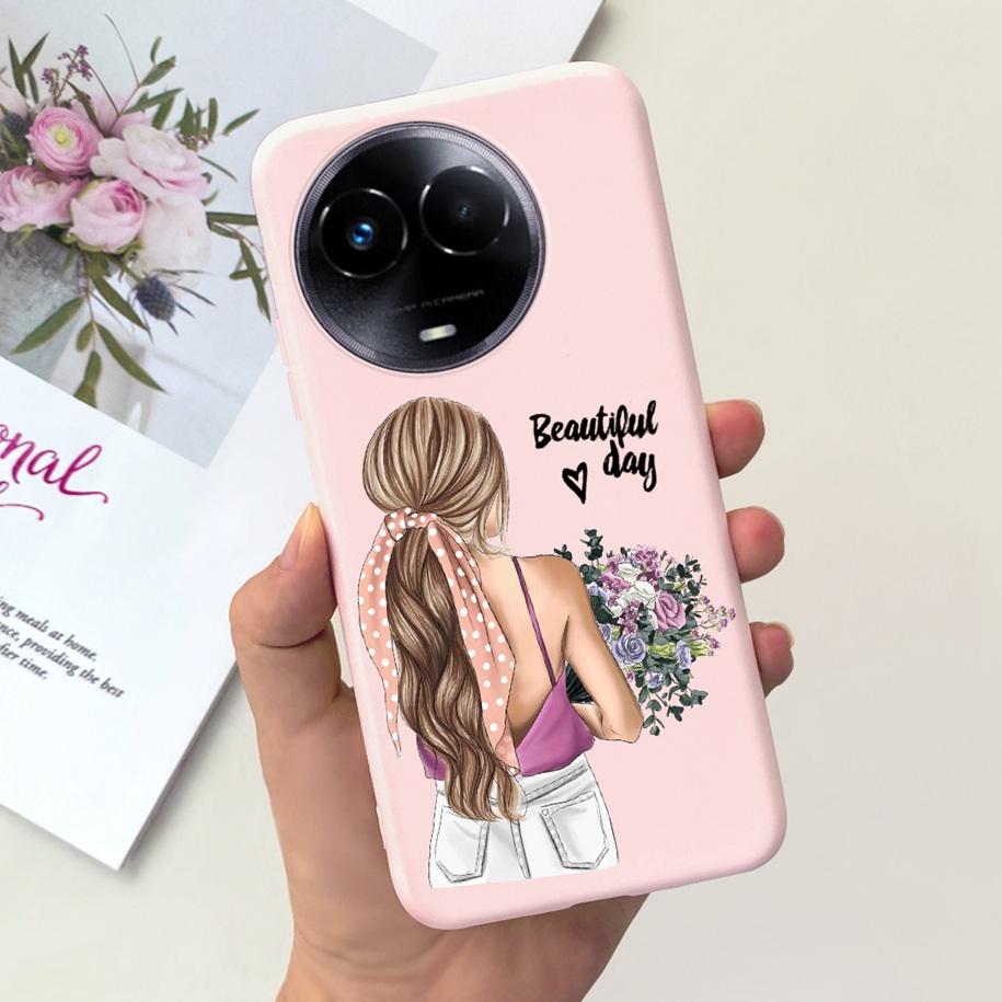 Ударопрочный Чехол Для Realme 11 5G / Realme 11X Чехол На Телефон Модный Девушки Мягкий Силикон Funda Для Realme11 11 X 2023 RMX3785 Coque